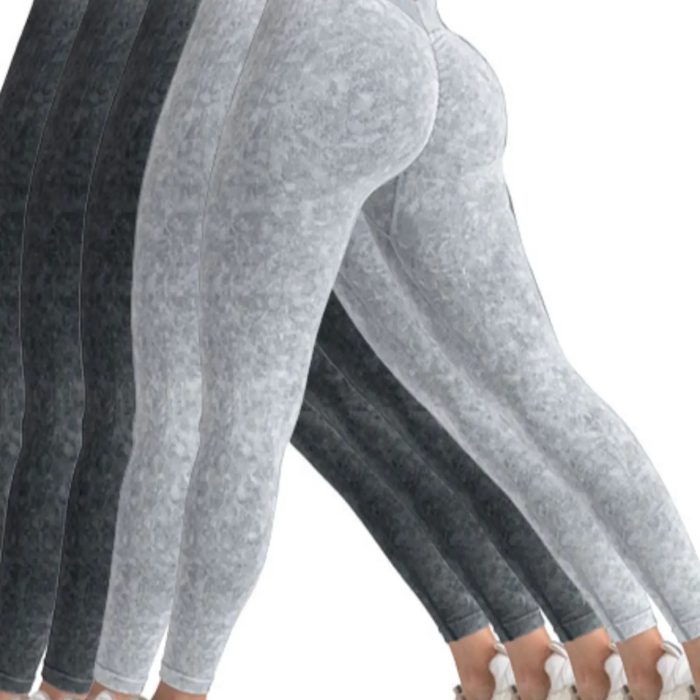 5 Pack V-Back Scrunch Butt Workout Leggings, Women Seamless Gym Yoga Leggings High Waist Active Yoga Pants, Yoga Leggings High Waist Active Yoga Pants