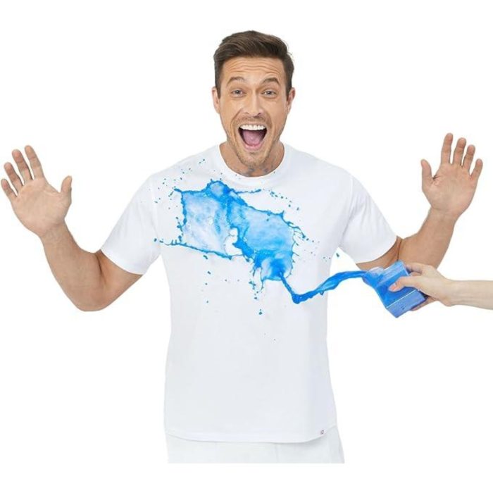 Men’s White Crewneck T-Shirt – Basic Short Sleeve Water-Repellent Cotton-Poly Blend Tee | Lightweight & Everyday Fit