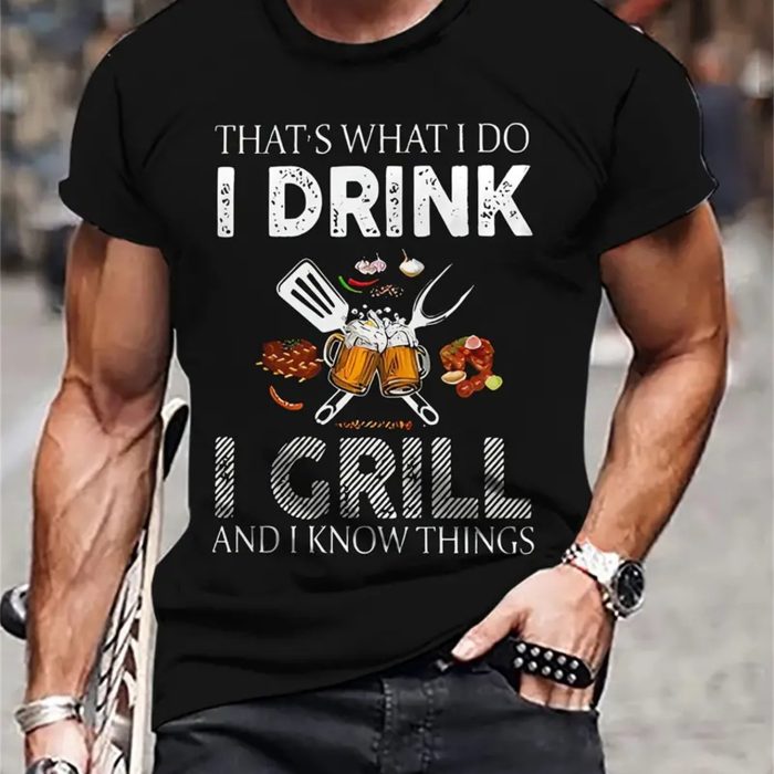 Men’s Summer Graphic T-Shirt – Casual Short Sleeve Crew Neck Outdoor Streetwear Top