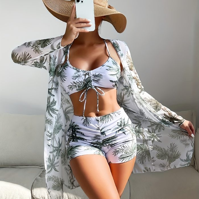 Women’s Three-Piece Casual Swimsuit P507-06 – Trendy, Versatile & Flattering Beachwear Set for Summer 2025
