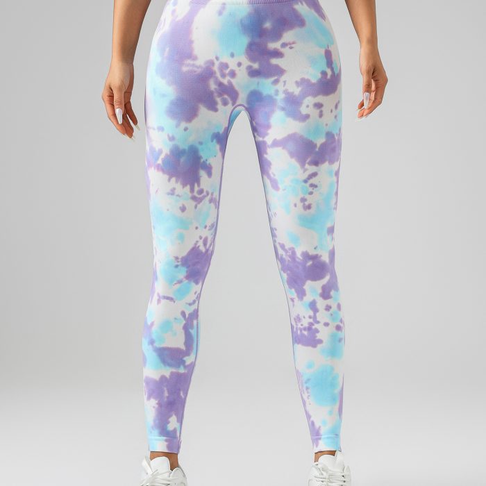 Tie‑Dye Scrunch Butt‑Lifting Seamless High‑Waist Leggings for Women – Tummy Control Yoga & Workout Pants